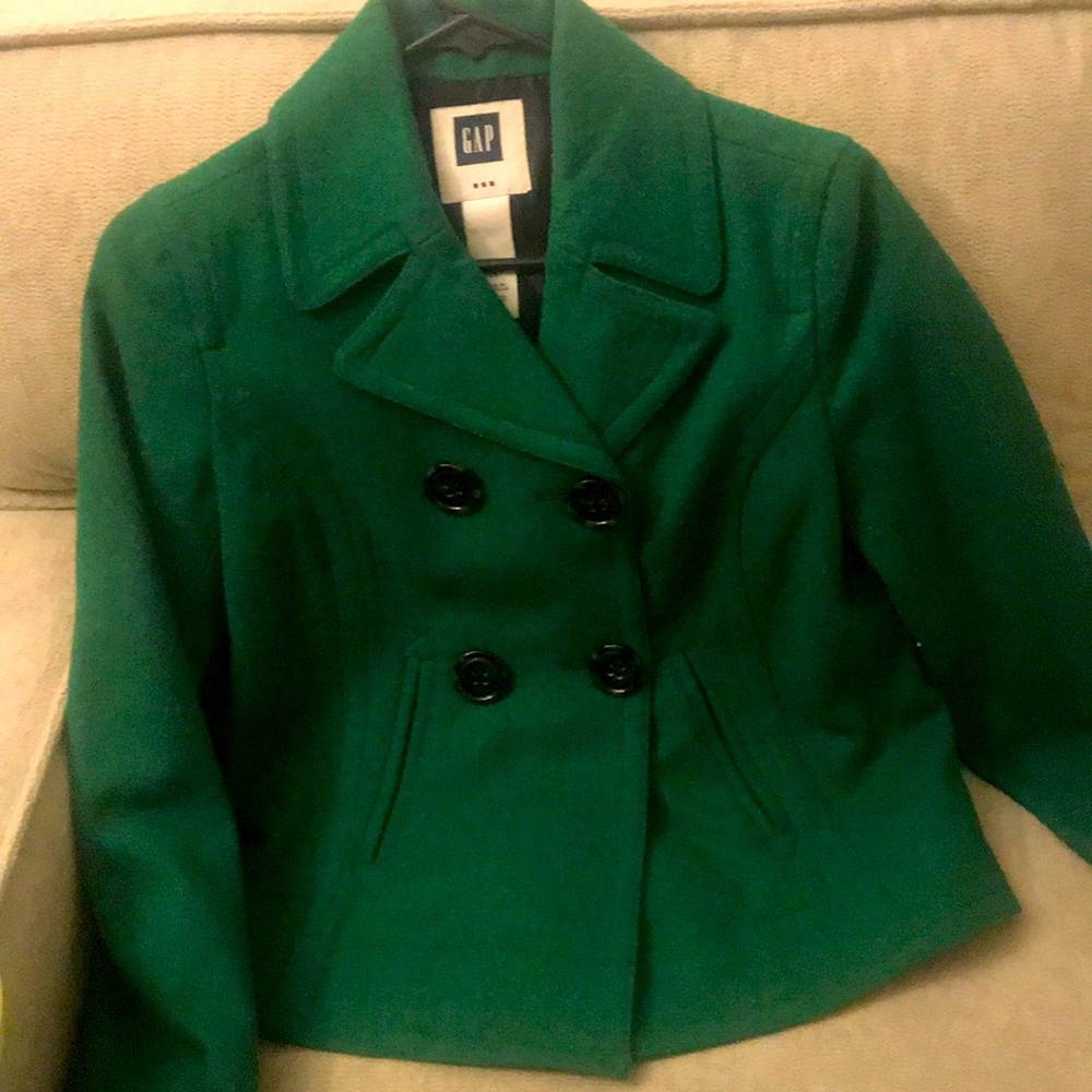 GAP small green peacoat